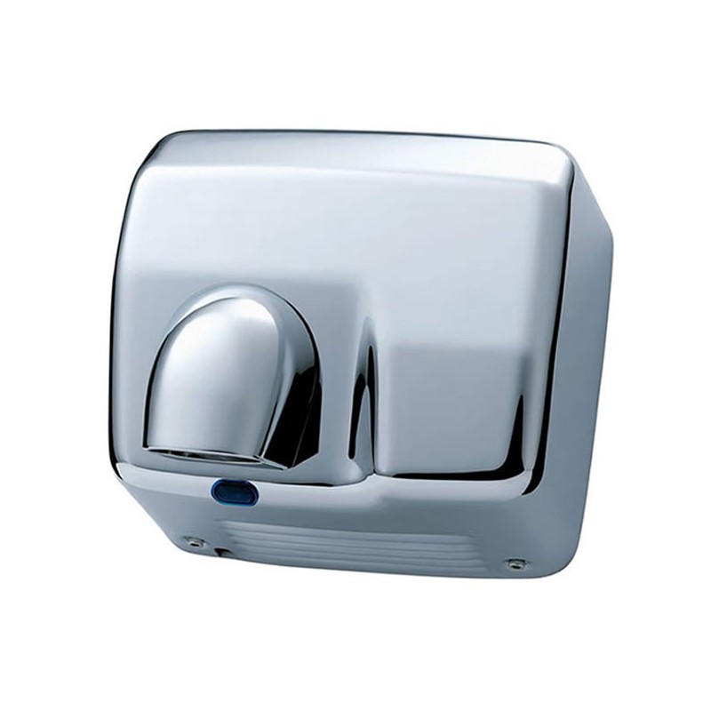Sèche-mains automatique avec chauffage inox 304 brillant