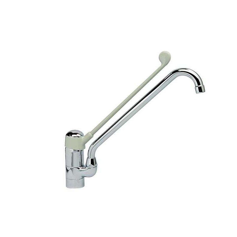 Robinet de table monotrou commande au coude - 350mm