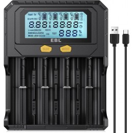 Chargeur Accu Lithium avec Écran LCD Intelligent