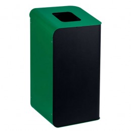 Borne pour le tri des déchets en couleur verte.