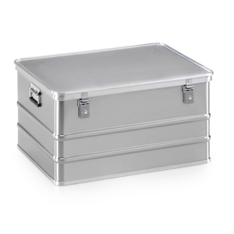 Boîte aluminium 788 x 588 mm pour transport de matières dangereuses 156 litres.