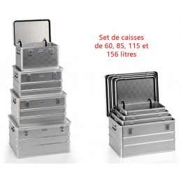 Caisse aluminium pour outils professionnels : lot de caisses aluminium.