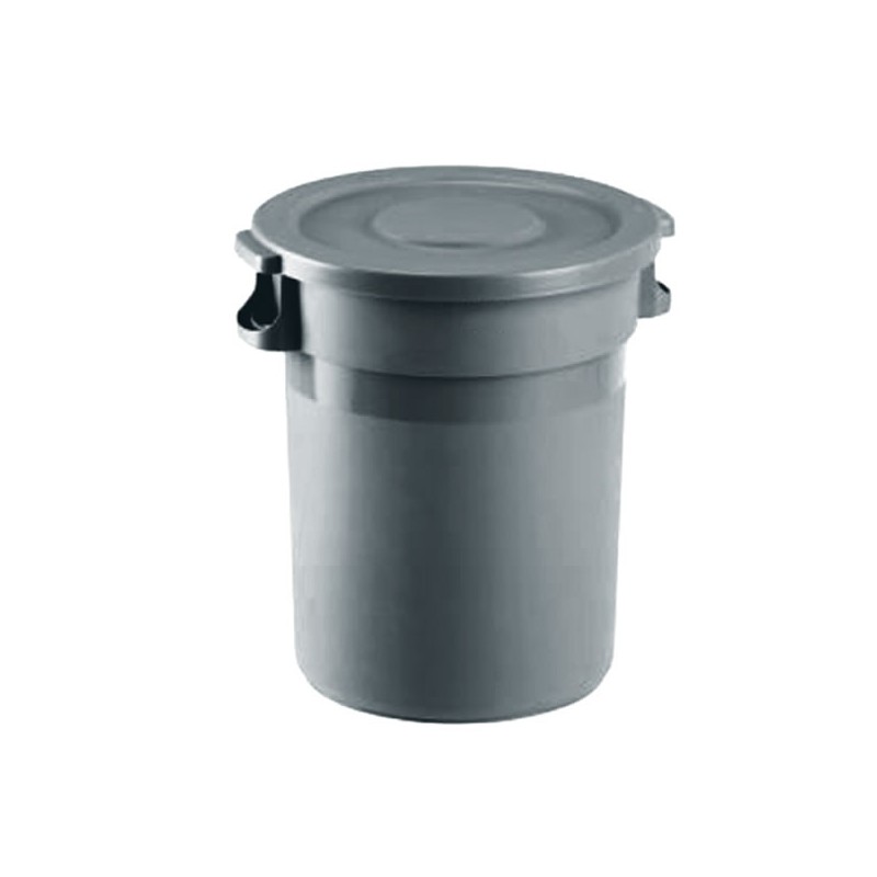 Conteneur à déchets avec couvercle plat 80 litres