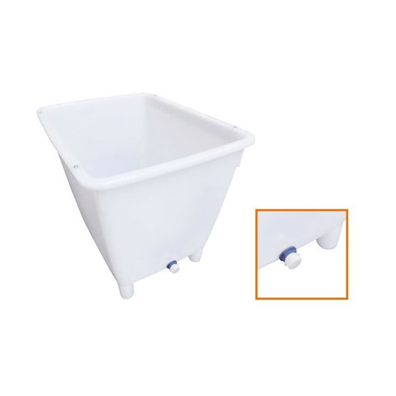 Bac alimentaire grand volume 200 litres 104x64x55 cm sur pieds