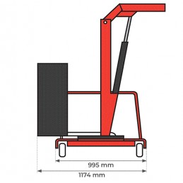 Grue d'atelier 500 kg rotative manuelle porte-à-faux : les dimensions.