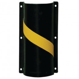 Protège-conduit exposés aux chocs noir et jaune.