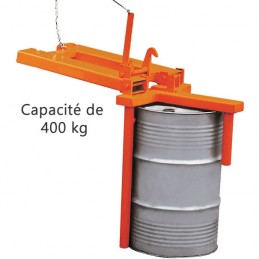 Manipulateur de fût pivotant horizontal et vertical 400 kg