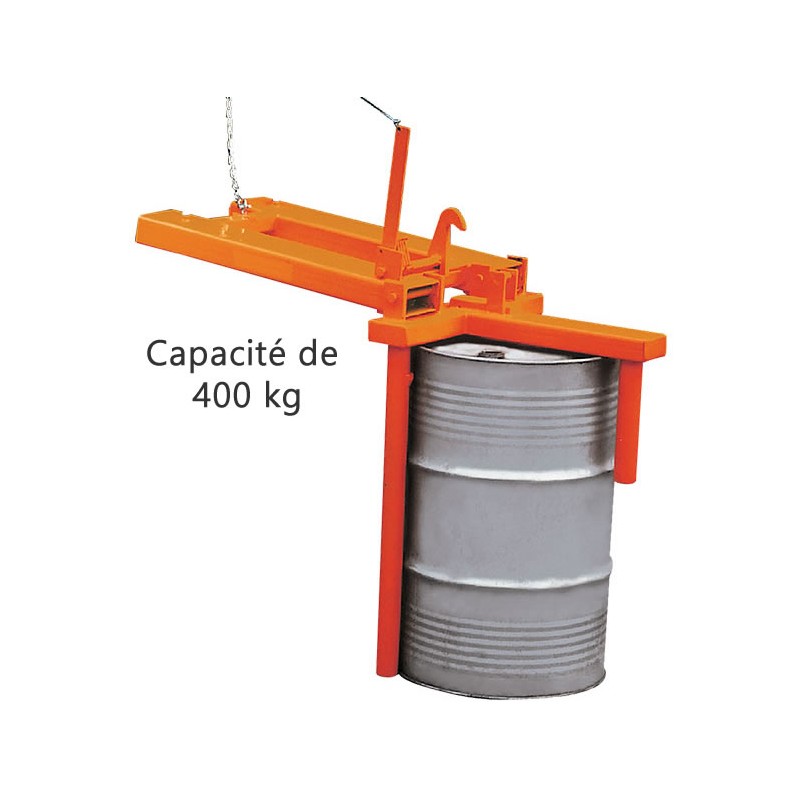 Manipulateur de fût pivotant horizontal et vertical 400 kg