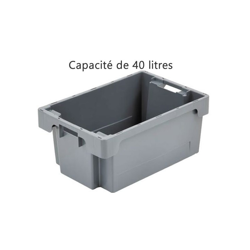 Bac ROTA 40 litres 600 x 400 fond et côtés pleins