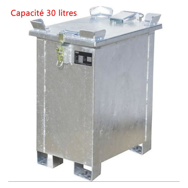 Conteneur de stockage 30 litres pour batteries au lithium-ion