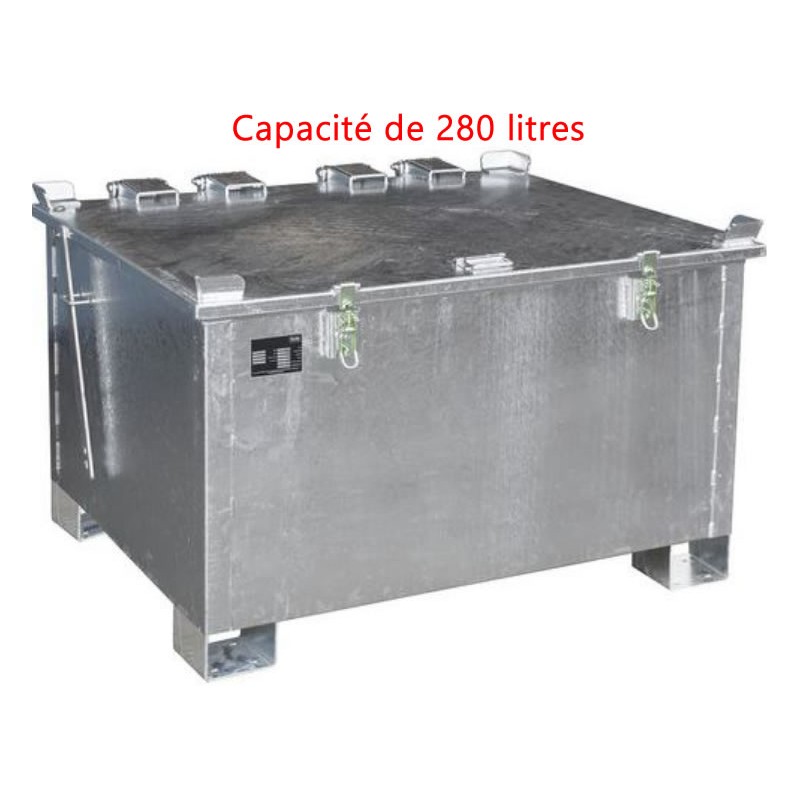Conteneur de stockage 280 litres pour batteries au lithium-ion