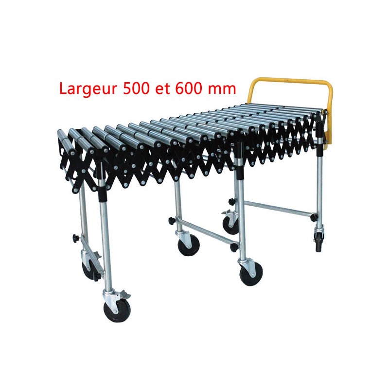 Convoyeur avec rouleaux acier longueur 2350 mm