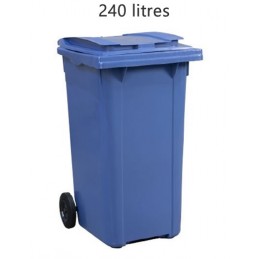 Conteneur 240 litres à déchets couleur bleue