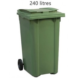 Conteneur 240 litres à déchets couleur verte