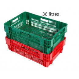 Bac emboitable 36 litres couleur gerbable fond et côtés ajourés