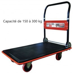 Chariot acier à dossier rabattable 150 et 300 kg