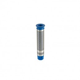 Tube de surverse inox avec filtre et tube bleu 155 mm