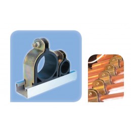 Collier métal caoutchouc 18-20 mm fixation sur rail de montage