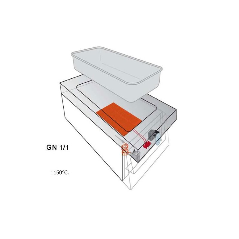 Résistance 650 W avec adhésif pour bain-marie