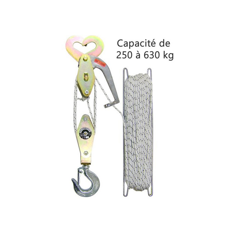 Palan à corde Schoerken - 300 kg - Sans frein à corde