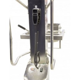 Gerbeur inox semi-électrique levée 1600 mm capacité 80 kg vue de dos