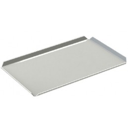 Plateau 400x600 mm en aluminium pour vitrine blanc