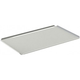 Plateau 300x400 mm en aluminium pour vitrine blanc.