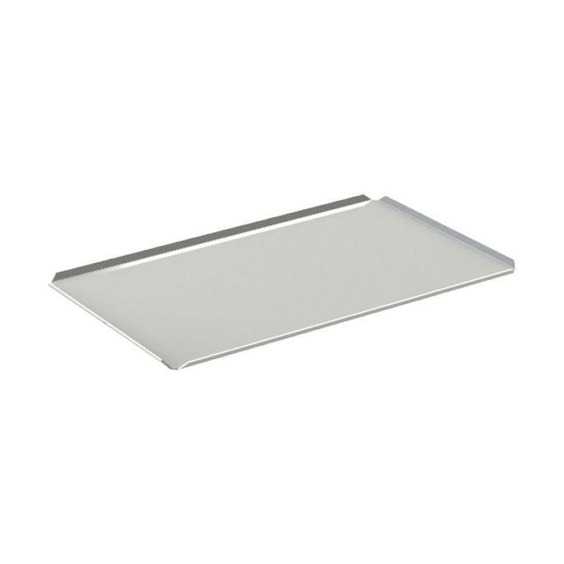 Plateau 300x400 mm en aluminium pour vitrine blanc.