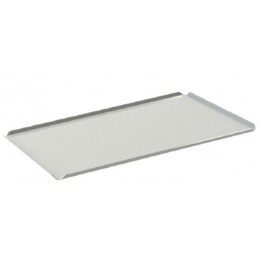 Plateau 250x400 mm en aluminium pour vitrine blanc