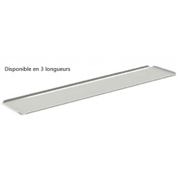 Plateau largeur 150 mm en aluminium pour vitrine blanc
