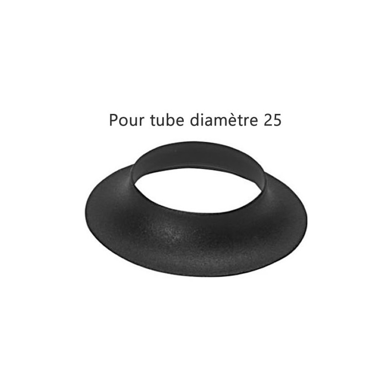 Collerette pour tube rond diamètre 25 mm