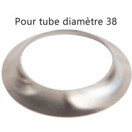 Collerette inox pour tube rond diamètre 38 mm