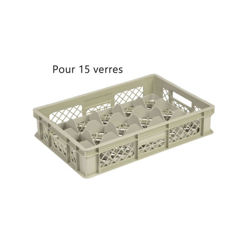 Bac pour verres 88 mm diamètre 106 mm 15 cases