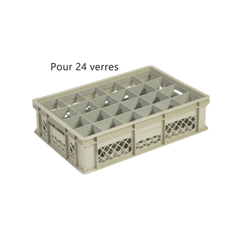 Bac pour verres 114 mm diamètre 86 mm 24 cases