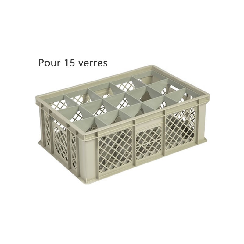 Bac pour verres 181 mm diamètre 106 mm 15 cases