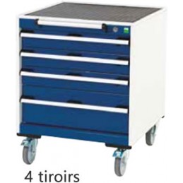 Armoire à tiroirs roulantes 4 tiroirs