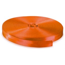 Sangle 35 mm en rouleau de 100 mètres orange