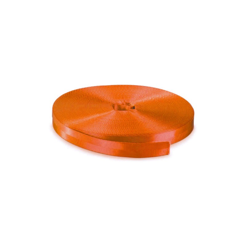 Sangle 50 mm rupture 4800 kg en rouleau orange