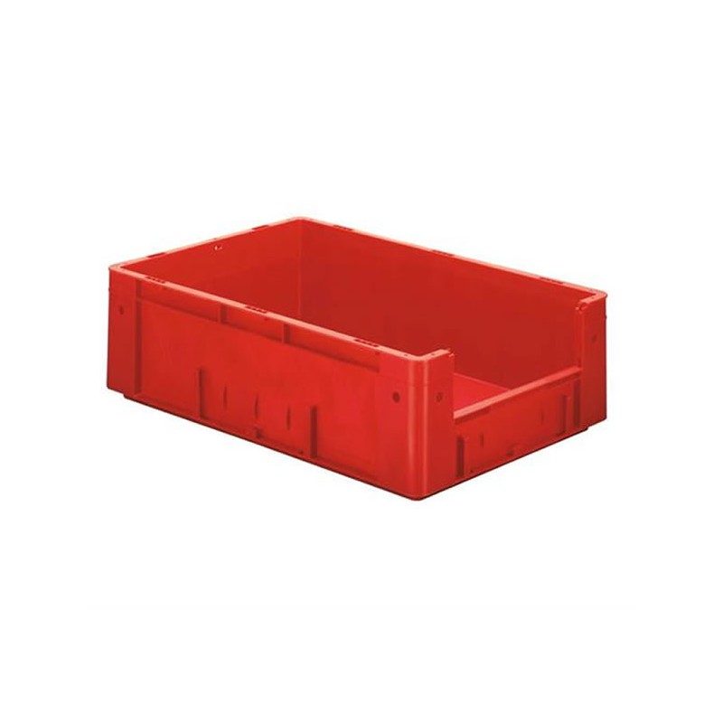 Bac euronorm 400x300x175 mm avec ouverture frontale couleur  rouge