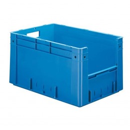 Bac euronorm 600x400x320 mm avec ouverture frontale couleur bleu