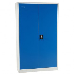 Armoire d'atelier avec 4 étagères laquée bleu