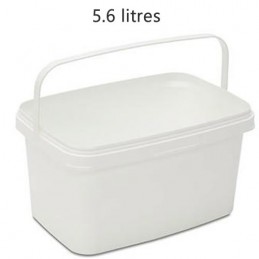 Seau rectangulaire 5.6 litres sans couvercle avec support plastique
