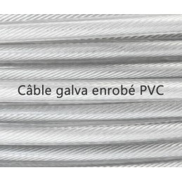 Câble 7 x 7 gaine PVC transparent