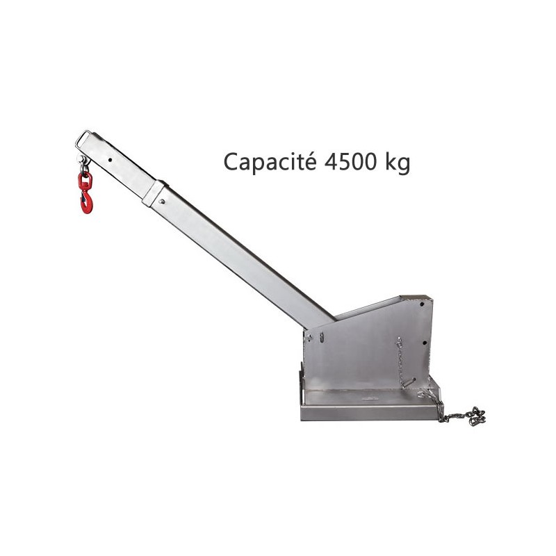 Potence inclinable galvanisée capacité 4500 kg