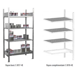 Rayonnage avec 1 bac de rétention pour petits récipients