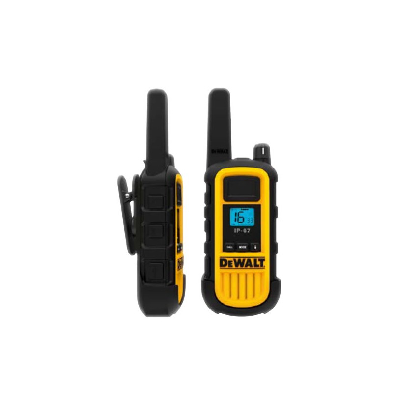 Pack de deux talkie-walkie 10 km renforcés DEWALT