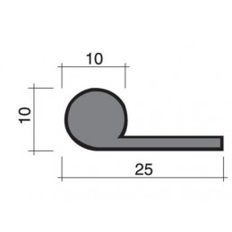 ep8103 - joint protection de pupitre porte verre à clipser