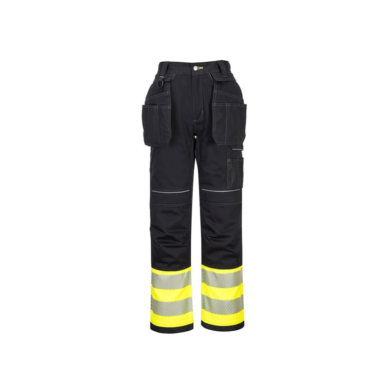 Pantalon Holster PW3 haute-visibilité Classe 1 jaune noir