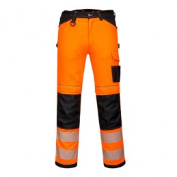 Pantalon orange noir extensible léger haute-visibilité PW3