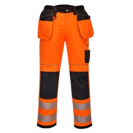Pantalon PW3 orange noir Stretch Holster haute-visibilité